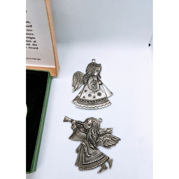 3 Pewter Ornaments 1 New In Box Signed Ken Kantro Lovell & Vintage Holiday LOT - Picture 4 of 9